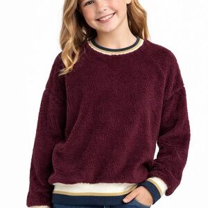 Matilda Jane 435 Kid’s
Moments With You Fuzzy Wuzzy Fleece Pullover Maroon S 14